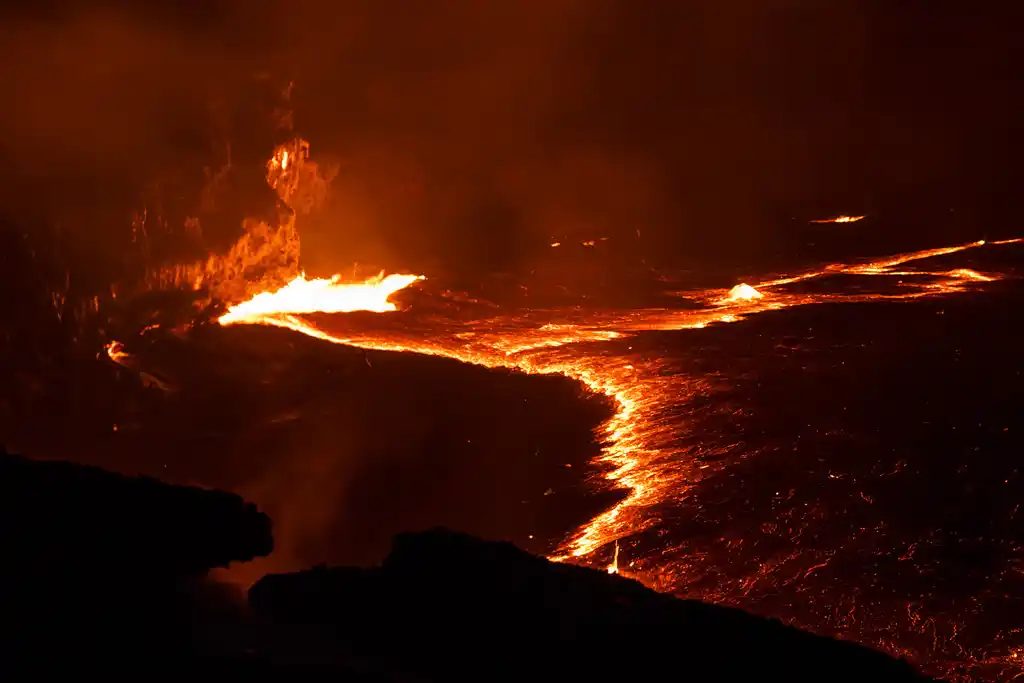 Sulphur springs and salt flats of the Danakil Depression, Ethiopia